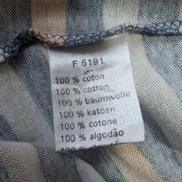 LACOSTE Polo Shirt Women's Sz 38 Top Short Sleeve Navy Blue White Striped Cotton - Picture 5 of 7